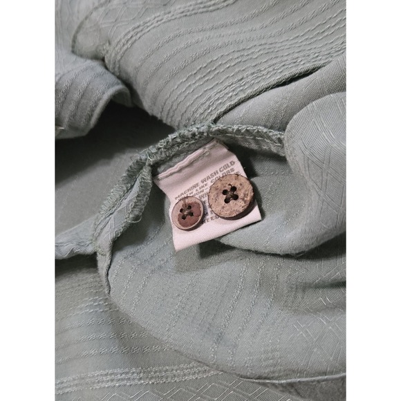 Joe Marlin‎ Shirt Mens XL Green Rayon Short Sleeve Collared Button Down - Picture 6 of 9